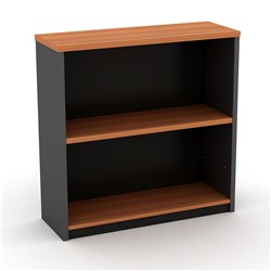 OM Bookcase 900W x 320D x 900mmH 1 Shelf Cherry And Charcoal