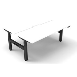 Rapidline Boost+ Back to Back Workstation 2 Person 1800W x 1500D x 1270mmH White/Black