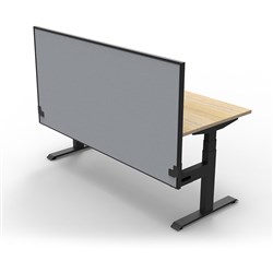 Rapidline Boost+ Single Sided Workstation + Screen 1500W x 750D x 1330mmH Oak/Black