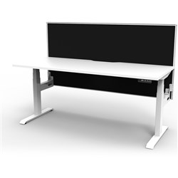 Rapidline Boost+ Single Sided Workstation + Screen 1500W x 750D x 1330mmH White/White