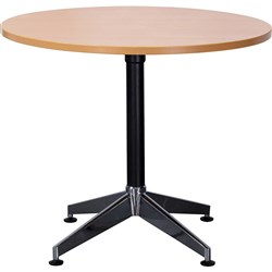 Rapidline Typhoon Round Meeting Table 1200D x 730mmH Beech Top Black Base