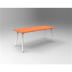 Rapidline Eternity Meeting And Boardroom Table 1500W x 750D x 730mmH Cherry Top White Base