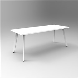 Rapidline Eternity Meeting And Boardroom Table 1800W x 900D x 730mmH White Top White Base
