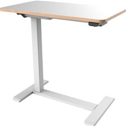 Sylex Malmo Electric Desk Mobile 700Wx400Dx650-1030mmH White Top White Frame