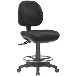 P350 Low Back Drafting Chair 3 Lever 560-730mmH Black Fabric