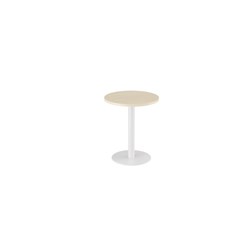OLG Disc Base Round Coffee Table 1050D x 450mmH Nordic Maple Top White Base