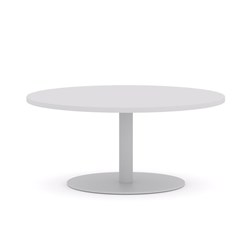 OLG Disc Base Round Coffee Table 1050D x 450mmH White Top White Base