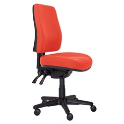 Buro Roma High Back Task Chair No Arms With Seat Slide Fabric Seat And Back Red