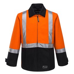 Huski Flame Resistant Bluey Jacket Extra Large Orange And Black