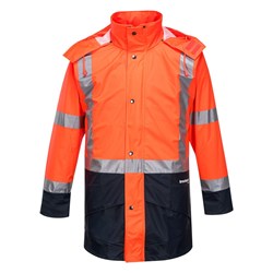 Huski Farmers Hi-Vis Contrast Jacket Extra Large Orange And Navy
