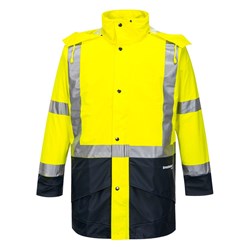 Huski Farmers Hi-Vis Contrast Jacket 3XL Yellow And Navy