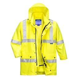 Portwest Argyle Hi-Vis Rain Traffic Jacket Medium Yellow