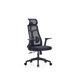 Sylex Morse 2 Chair High Mesh Back With Arms Black Fabric Seat