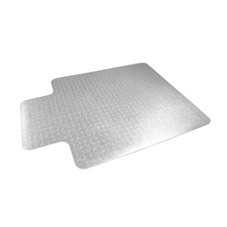 Floortex Chair Mat Trylock Based For Low Pile Carpet 90 x 120mm Keyhole Clear