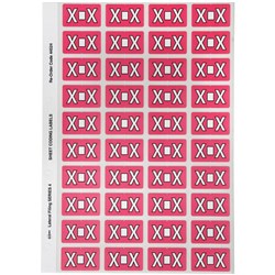 Avery Alphabet Coding Label X Side Tab 25x42mm Pink Pack Of 240