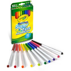 Crayola Super Tips Washable Markers Assorted Pack Of 10