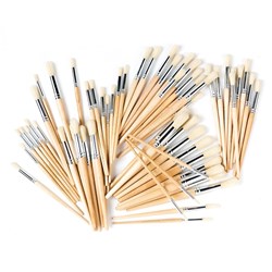 Edvantage Series 582 Hogs Hair Round Brushes Set of 60 Sizes 4 6 8 9 10 12