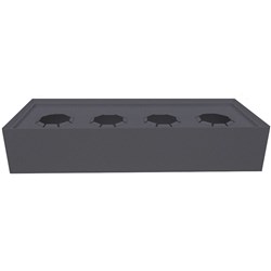 Steelco Tambour Planter Box 1200W x 463D x 225mmH White Satin