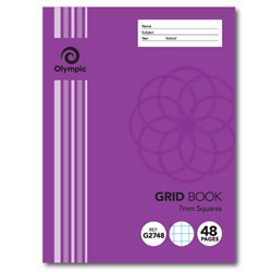 Olympic G2748 Grid Book 225 x 175mm 7mm Grid 48 Page