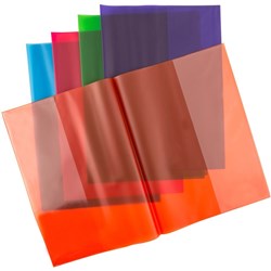 BOOK COVERS - A4 TINTED PVC PKT 5