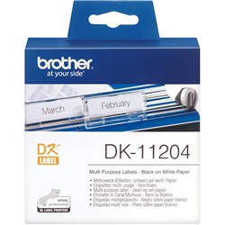 Brother DK-11204 Multi Purpose Return Address Label 17 x 54mm 400 Labels White