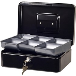 Esselte Classic Cash Box No.8 200 x 150 x 80mm Black