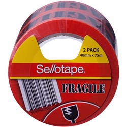 TAPE SELLOTAPE FRAGILE 48mmX75m
