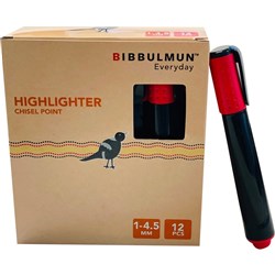 Bibbulmun Highlighter Chisel 1-4.5mm Red