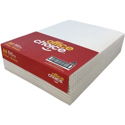 Office Choice pad A4 80 sheet 8mm Ruled 50gsm Bank