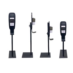 HAND SANITISER STATION STAND AUTO Inc. 2X BOTTLES SANITISER 4 X AA BATTERIES