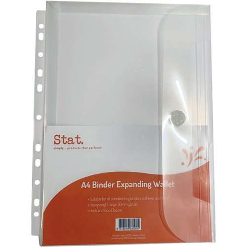 Filing & Storage Stat Binder Wallet A4 2, 3 & 4 Rings Expanding 30mm