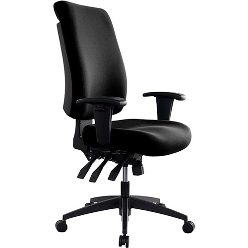 chair with high back and arms